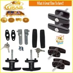 Bauer T-323T Lock Set T-handle Inch Shaft Keyed Alike Black Zinc Outdoor. Fixed Price $43.25.