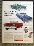 1954 Ford Crestline Victoria Skyliner Sunliner Convertible Detroit Auto Ad 34518. Fixed Price $21.95.