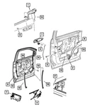 Genuine Mopar Front Door Inside Lock Knob And Link Left 68045091AA. Fixed Price $12.25.