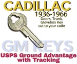 1936-1966 Gm Cadillac Doors Trunk Glovebox Key Cut To Code 9251-9499. Fixed Price $11.99.