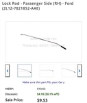Ford Oem 07-17 Expedition Front Door Hardware-lock Rod 2L1Z7821852AAE. Fixed Price $5.00.