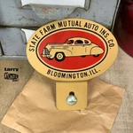 State Farm - 1960'S License Plate Frame Topper Old Stock Ford Chevy. Fixed Price $35.00.