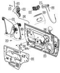 Genuine Mopar Door Latch Knob And Link Left 1GD95SZ6AB. Fixed Price $25.84.