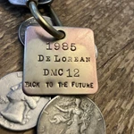 1985 Delorean Dmc 12 Solid Brass Key Fob Back To The Future. Fixed Price $22.95.