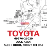 Toyota Genuine Oem Rh Front Slide Door Lock Assy 69370-26020 New. Fixed Price $151.71.
