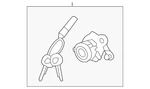 Genuine Hyundai Cylinder & Keys 81970-1RB00. Fixed Price $62.66.