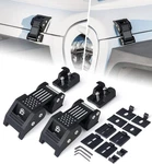 Aluminum Hood Latches U.s. Flag Adjustable Kit For 2007-21 Wrangler & Gladiator. Fixed Price $58.55.