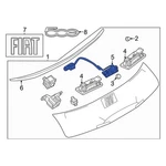 For Fiat 500E 2024-2025 68442614AA Rear Liftgate Latch Release Switch. Fixed Price $54.18.