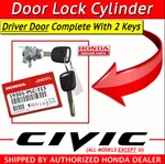 New Genuine Honda Civic 2004 2005 Drivers Door Lock Cylinder 72185-S5A-A11. Fixed Price $137.11.
