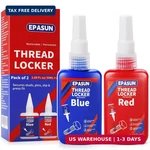 Epasun Threadlocker Blue And Red, 50MLX2 Medium Strong Strength. Fixed Price $14.70.