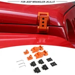 Alloy 2X Left & Right Side Hood Lock Latch Set For Jeep Wrangler Jk Jl Jt Orange. Fixed Price $38.99.