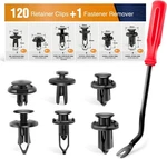 Gooacc GRC-30 120PCS Car Retainer Clips Kit Push Rivets 6.3MM 10MM + Remover. Fixed Price $19.99.