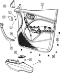 Genuine Mopar Front Door Trim Panel Left 5MY531X9AC. Fixed Price $545.51.