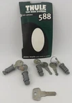 Thule 588 One Lock Cylinders 4 Pack W/7 Keys Pre-owned!. Fixed Price $44.00.