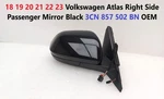 18 19 20 21 22 23 Volkswagen Atlas Right Side Mirror Deep Black 3CN857502BN Oem. Fixed Price $225.00.