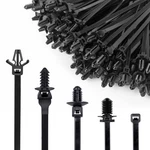 Xislet 160PCS Nylon Universal Cable Tie Buckle Zip Clips Automotive Black. Fixed Price $23.23.