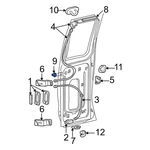 Ford E-350 Super Duty 99-14 Center Rear Door Lock Striker Plate. Fixed Price $14.06.