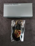 Genuine Porsche Design Official Oem Black Leather Shield Keyring New Box Logo. Fixed Price $34.99.