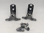 Mitsubishi Lancer Front Right Door Hinge Set, With Bolts Used Oem 2008-2015. Fixed Price $34.00.