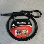 Masterlock 85DPF 4FT X 3/8" Diameter Looped End Braided Steel Cable. Fixed Price $25.00.