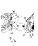 Genuine Mopar Front Door Upper Hinge Right 4575748AG. Fixed Price $102.14.
