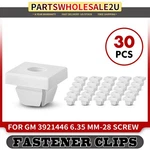 30PCS New Used With 6.35 MM-28 Screw White Fastener Adjusting Nut For Gm 3921446. Fixed Price $12.99.