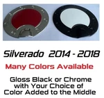 Custom Gas Door Cover 2014-2018 Chevy Silverado Pick Clr * 5'7" & 6'6" Bed. Fixed Price $75.00.