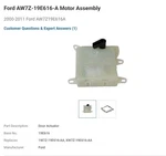 00-11 Ford Crown Victoria Hvac Blend Door Actuator 1W7H-19E616-AA Grand Marquis. Fixed Price $34.95.