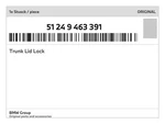 Genuine Bmw Trunk Lid Lock 51-24-9-463-391 New. Fixed Price $155.95.