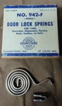 Door Lock Spring & Keeper For 1940 Buick Chevy Caddy Olds Pont Champ Items 942F. Fixed Price $12.50.