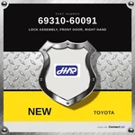 Genuine 1999-2008 Toyota Land Cruiser Lock Assy Front Door Right 69310-60091. Fixed Price $152.00.