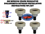 Gm Regulator Window Rollers Side Door Crank Glass Rear With Instructions 4P B. Fixed Price $16.90.