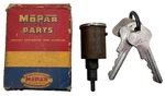 New Old Stock Trunk Lock Cylinder & Key For 1950 Plymouth Models Mopar #1332063. Fixed Price $100.00.