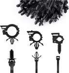 150PCS Cable Zip Ties With Mount,push Nylon Car Wire Loom Black. Fixed Price $17.44.