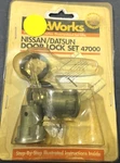 DL47000 Nissan, Datsun Door Set- 2 Cylinders, Keys Instructions Lockworks. Fixed Price $44.99.