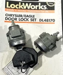 DL48170 Chrysler Eagle Door Set, 2 Cylinders, Keys Instructions Lockworks. Fixed Price $32.99.