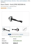 Ford Oem 12-14 Focus Front Door-door Check Right CP9Z5823500A. Fixed Price $25.00.