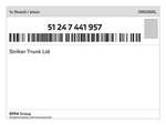 Genuine Bmw Striker Trunk Lid 51-24-7-441-957 New. Fixed Price $35.56.