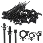 Yugtcen Push Mount Cable Zip Tie With Car Wire Loom 45PCS, Black. Fixed Price $14.97.
