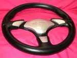 6641 Genuine Momo X-avion 35 Black Leather & Silver Pad Steering Handle Horn. Fixed Price $366.78.