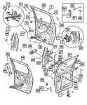 Genuine Mopar Sliding Door Striker Package Left 5080943AA. Fixed Price $25.70.