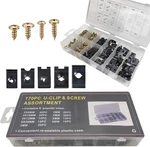 170 Pcs Car Screw Assortment Kit, 9 Different Sizes Of Nuts Clip Replace. Fixed Price $14.46.