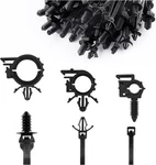 150PCS Cable Zip Ties With Mount,push Nylon Car Wire Loom Black. Fixed Price $17.58.