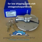 Volvo 140 164 Filler Fuel Cap Lockable With Keys Genuine 281007 .. Fixed Price $169.99.