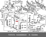 Genuine Oe Support Sub-assy, Hood Lock, 53208020 For Toyota 53208-08020. Fixed Price $47.69.