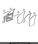 11-24 Jeep Grand Cherokee Durango Front Left Door Belt Inner Weatherstrip Mopar. Fixed Price $33.88.