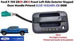 Ford F150 09-14 Front Left Side Exterior Keypad Door Handle Primed CL3Z1522405CB. Fixed Price $75.00.