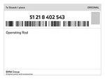 Genuine Bmw Operating Rod 51-21-8-402-543 New. Fixed Price $22.41.