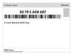 Genuine Bmw 4 Lock Barrels With Key 82-79-5-A08-687 New. Fixed Price $39.33.