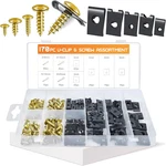 Otuayauto 170PCS Car Clips With Screw Assortment Kit - 10 Different Sizes. Fixed Price $17.95.